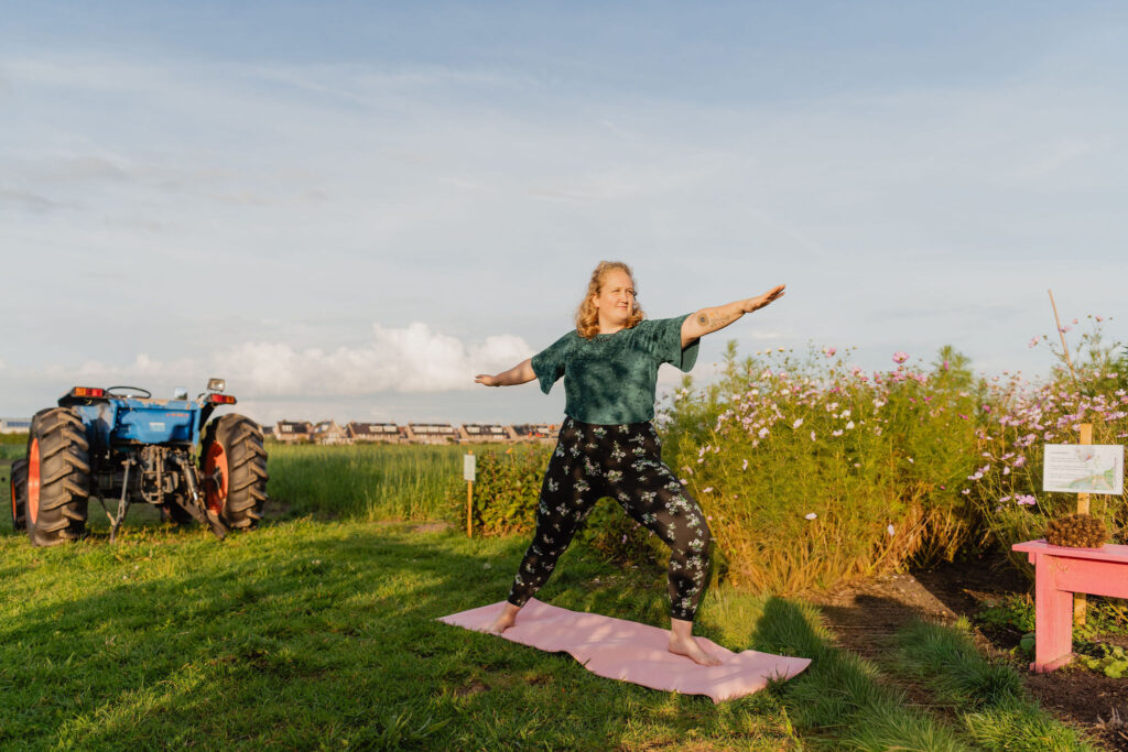Outdoor en personal branding fotografie pluktuin yoga