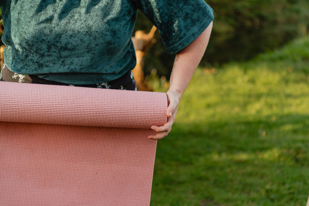 Outdoor en personal branding fotografie pluktuin yoga voorbereiding