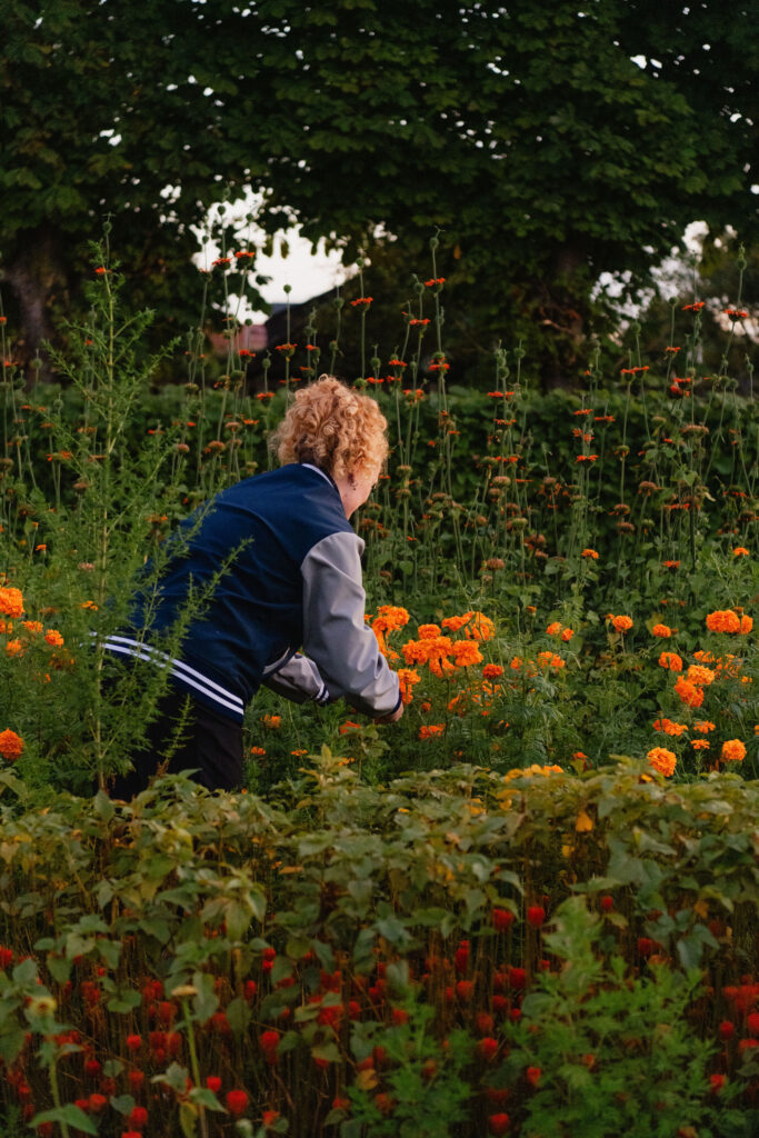 Personal branding fotografie bloemen plukken pluktuin yoga Kweeklust Lisse